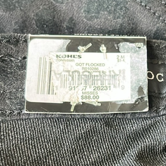 🆕 Rock & Republic Kashmiere Black Leopard Flocked Mid-Rise Legging-IRREGULAR - Picture 8 of 13